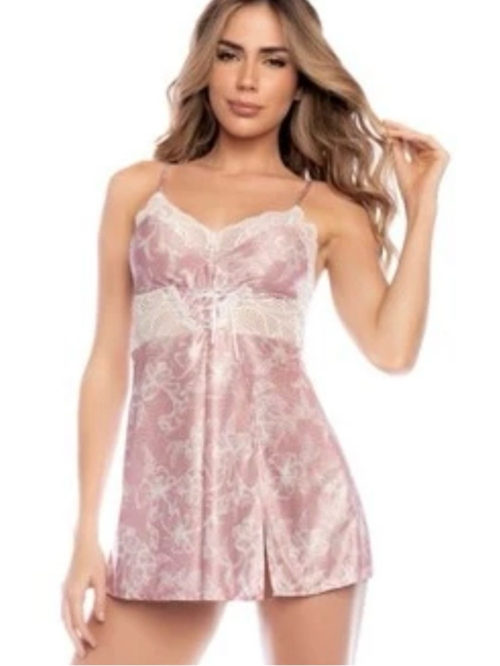 Mapale Rose Print Sleep Chemise